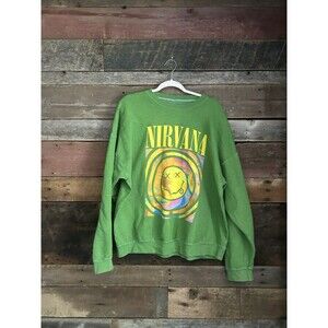 Urban Outfitters Nirvana Smile Sweatshirt Grey, Size L/Xl